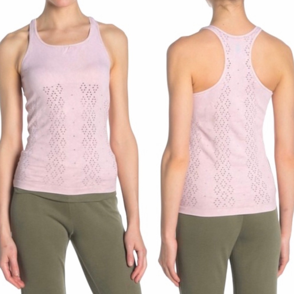 FP Movement Activewear Top Venus pink eyelet racerback XS/S